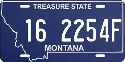 MT license plate 162254F