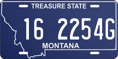 MT license plate 162254G