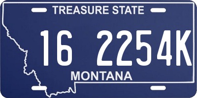 MT license plate 162254K