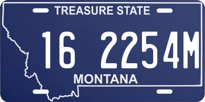 MT license plate 162254M
