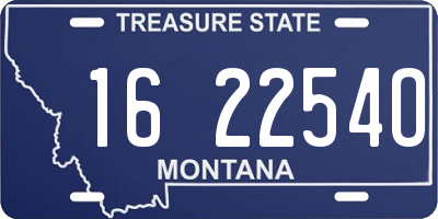 MT license plate 162254O