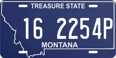 MT license plate 162254P