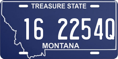 MT license plate 162254Q