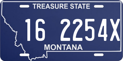 MT license plate 162254X
