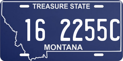 MT license plate 162255C