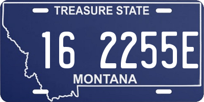 MT license plate 162255E