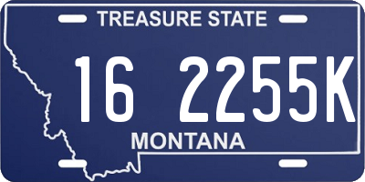 MT license plate 162255K