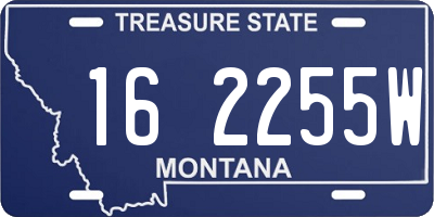 MT license plate 162255W