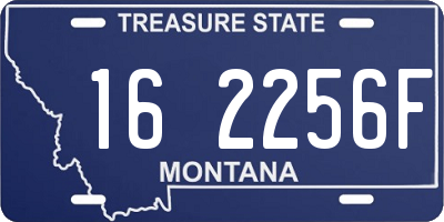 MT license plate 162256F