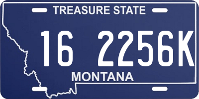 MT license plate 162256K