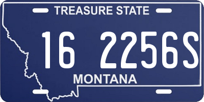 MT license plate 162256S