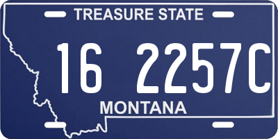 MT license plate 162257C
