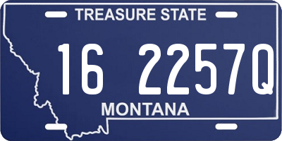 MT license plate 162257Q
