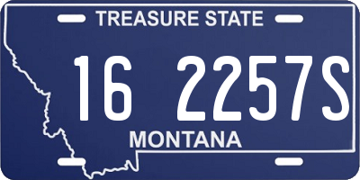 MT license plate 162257S