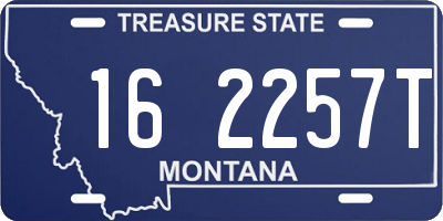MT license plate 162257T