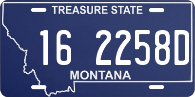 MT license plate 162258D