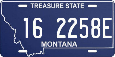 MT license plate 162258E