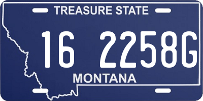 MT license plate 162258G