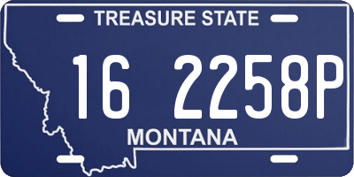 MT license plate 162258P
