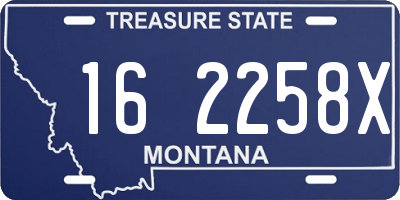 MT license plate 162258X