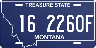MT license plate 162260F