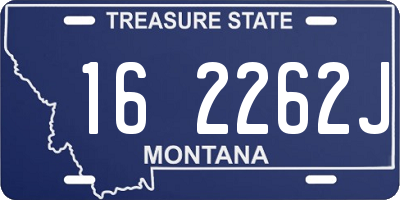 MT license plate 162262J