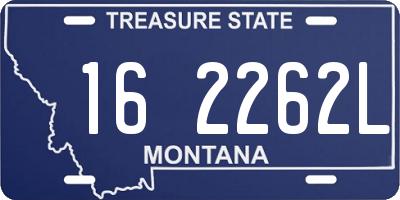 MT license plate 162262L