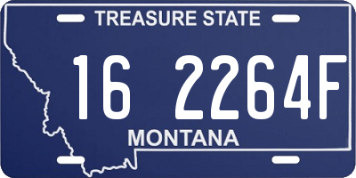 MT license plate 162264F