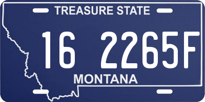MT license plate 162265F