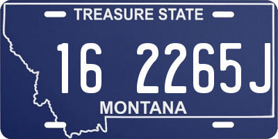 MT license plate 162265J