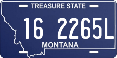 MT license plate 162265L