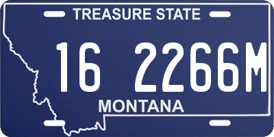 MT license plate 162266M