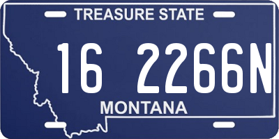 MT license plate 162266N