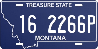 MT license plate 162266P