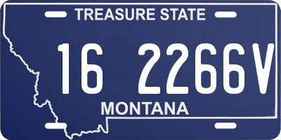 MT license plate 162266V