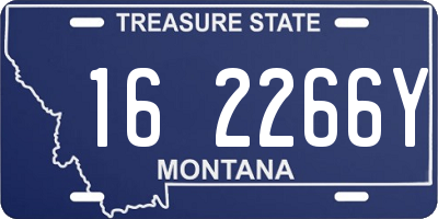 MT license plate 162266Y
