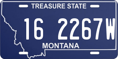 MT license plate 162267W
