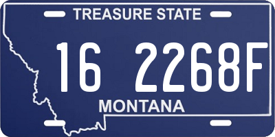 MT license plate 162268F
