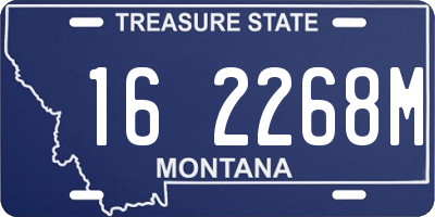 MT license plate 162268M