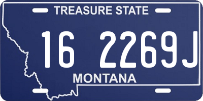 MT license plate 162269J