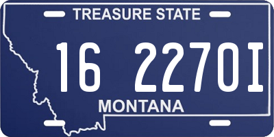 MT license plate 162270I