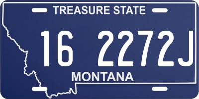 MT license plate 162272J