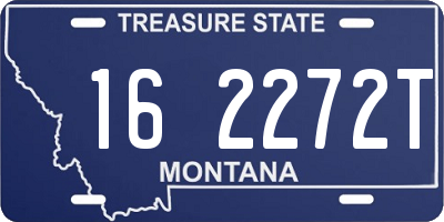 MT license plate 162272T