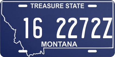 MT license plate 162272Z