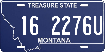 MT license plate 162276U