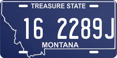 MT license plate 162289J