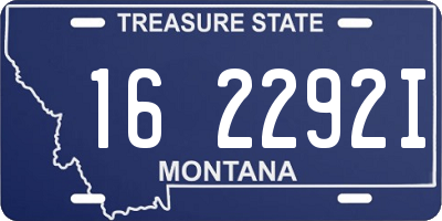 MT license plate 162292I