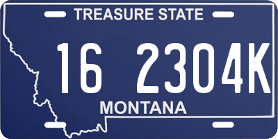 MT license plate 162304K