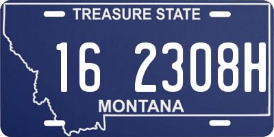 MT license plate 162308H