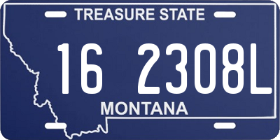 MT license plate 162308L